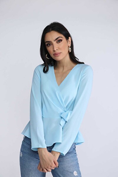 Nichii Wrap Tie V-Neck Long-Sleeve Top