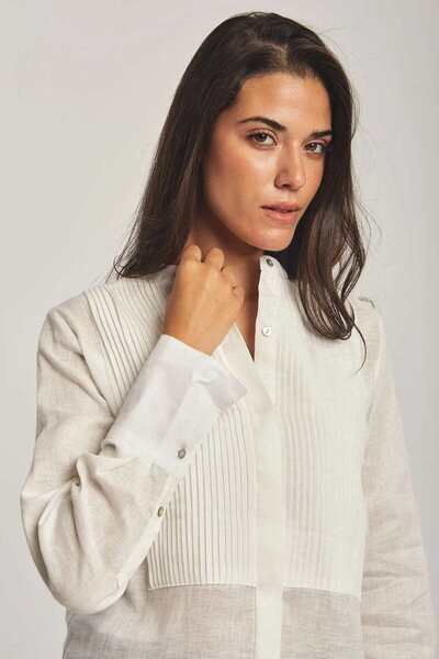 DALYDRESS Solid Button-Front Top