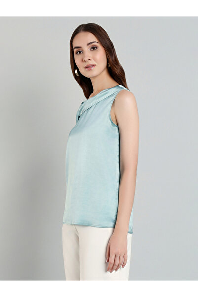 Mish By Styli Women Tie-Up Detail Asymmetric Neck Top