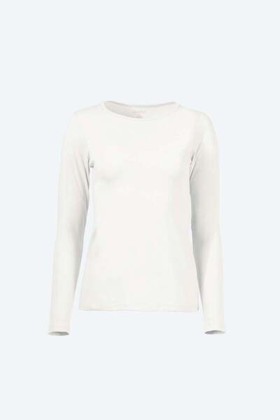CARINA Solid Cotton Round-Neck Top