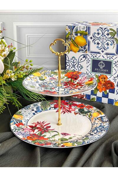 ROSSEV Italy Garden Tiered Cake Cookie Stand