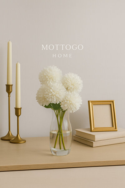 Mottogo Dekoratif Yapay Kasımpatı 5 Çiçekli Buket