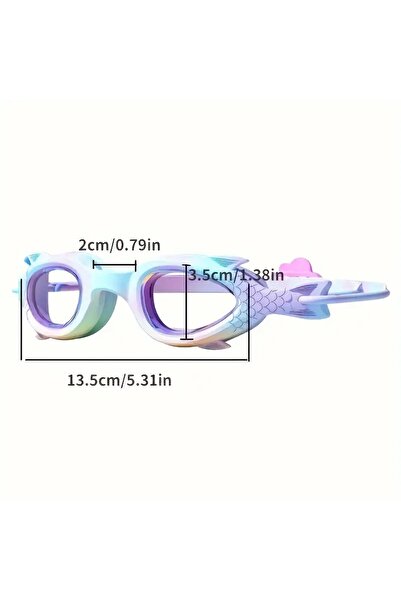 zehracatasariim Mermaid Themed Swimming Goggles for Kids, Anti-Fog, Adjustable Strap, Leakproof 3+ Years