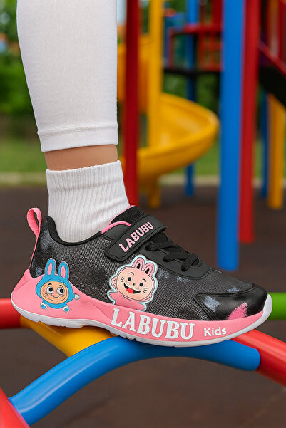 JOJO KIDS حذاء رياضي من الجلد للفتيات من لابوبو، حذاء رياضي بشريط فيلكرو، نعل...