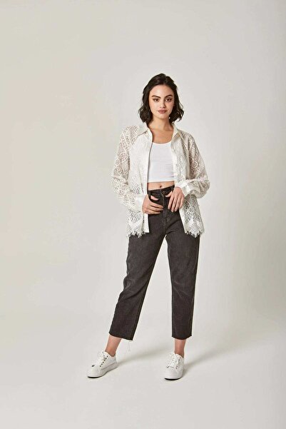 DALYDRESS Lace Button-Front Top