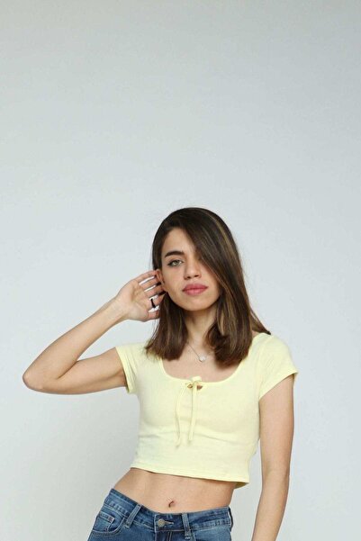 Kitschen Cotton Cropped Short-Sleeve Top