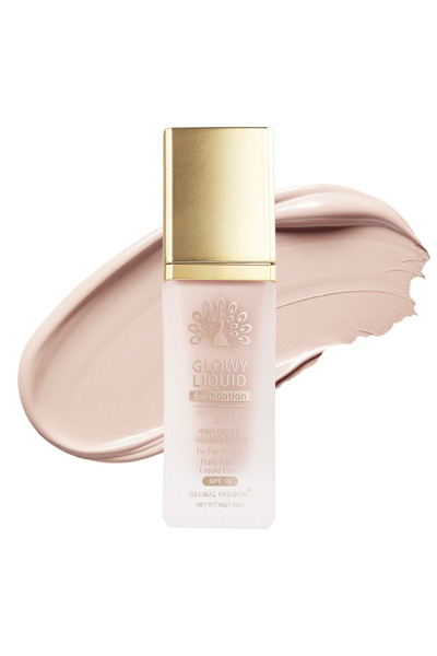 global fashion Glowy Liquid Foundation 30ml – 8 Shades, Radiant Finish, Buildable Coverage, Hydrating, SPF 15