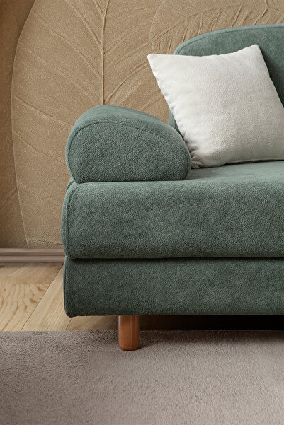 Eymense Aries Yataklı Sandıklı Üçlü Koltuk Yeşil