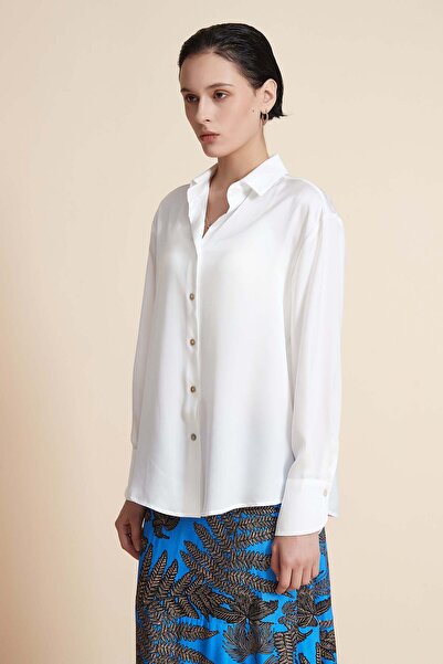 Yola Solid Long-Sleeve Top with Buttons