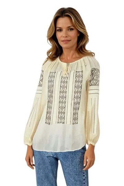 rody's forever Γυναικεία μπλούζα τύπου ie 124, μπεζ/καφέ, μέγεθος S