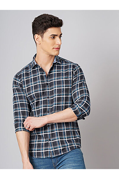 HardSoda By Styli Men Checked Spread Collar Shirt