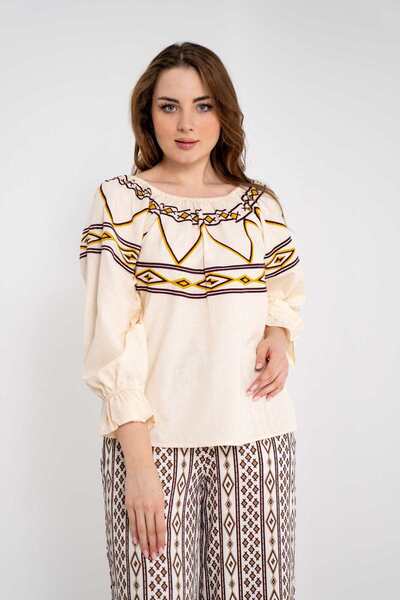 DALYDRESS بلوزة بأكمام قصيرة مطبوعة