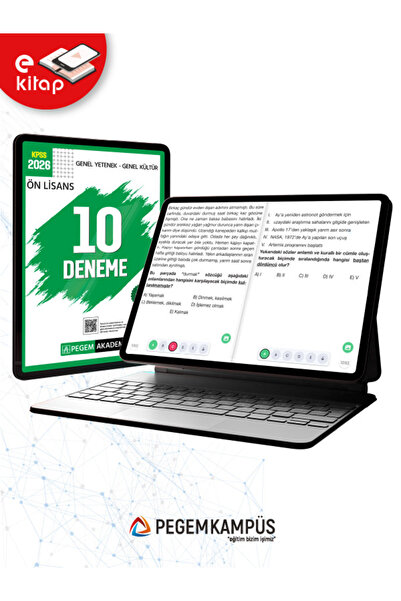 Pegem Akademi Yayıncılık 2026 KPSS Ön Lisans Genel Yetenek Genel Kültür Tamamı Çözümlü 10 E-Deneme