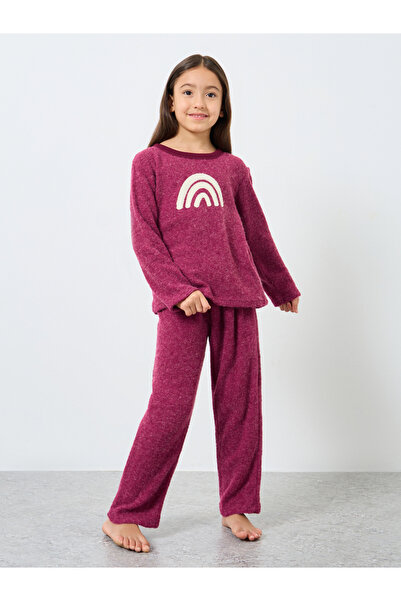Styli Girls Applique Fleece Top and Pyjama Set