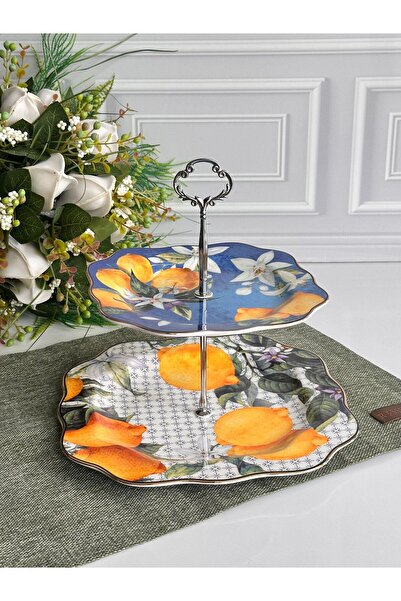 ROSSEV Lemons Tiered Cake Cookie Stand