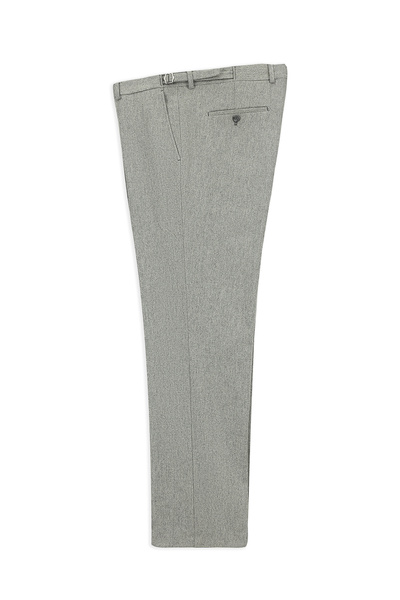 Kiğılı Relaxed Fit Comfortable Cut Buckle Wool Flannel Classic Trousers