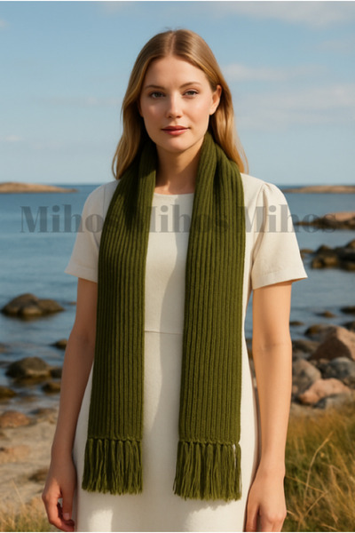 Mihos Unisex Πλεκτό Κασκόλ Σελανίκης – Χοντρό ζεστό χειμωνιάτικο κασκόλ