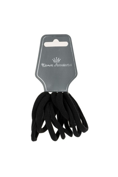 SHOPIENS Set de 10 elastice de păr Shopiens® pentru femei, frotte negru