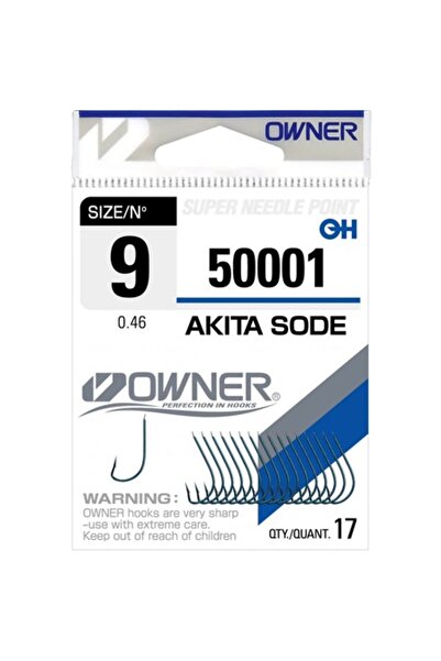 Mimteam Owner Akita Sode 50001 Hooks, Paddle, 10 Pieces, Blue