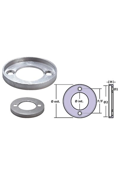 GFN Anod cu guler din aluminiu, gfn, pentru motoare Volvo Penta 100-250 CP, 2...