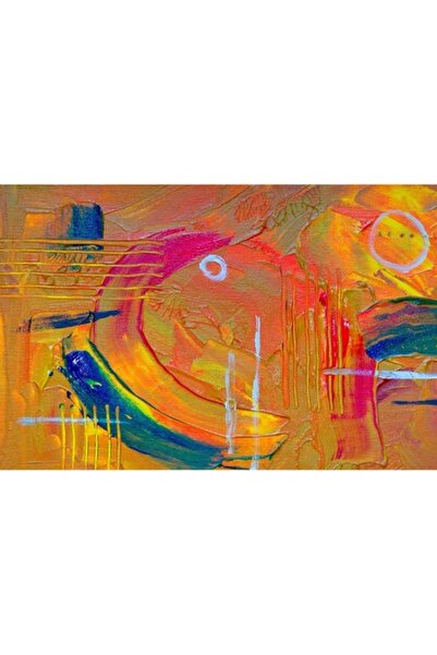 GRELYS PRINT Tablou Canvas, Linii, Abstract, 80 x 50 cm, Rama lemn, Multicolor