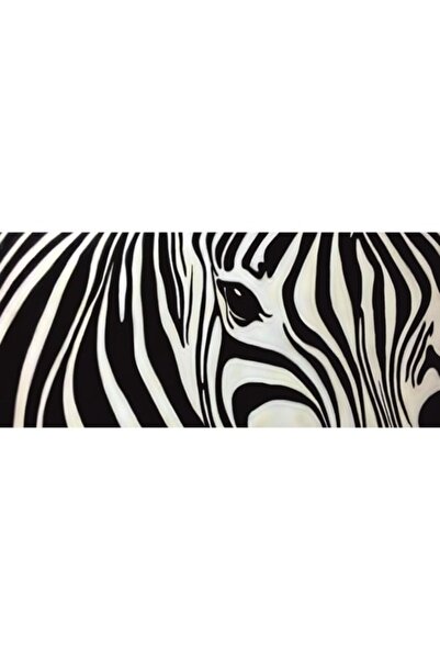 GRELYS PRINT Tablou Canvas, Abstract Zebra, 80 x 40 cm, Rama lemn, Multicolor