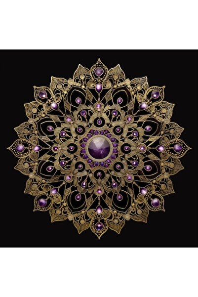 GRELYS PRINT Pictură pe pânză Royal Gold Mandala 11, Zen, Yin Yang, pentru do...