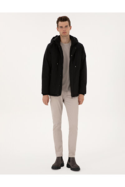 Pierre Cardin Siyah Kapüşonlu Mont 50313983-VR046