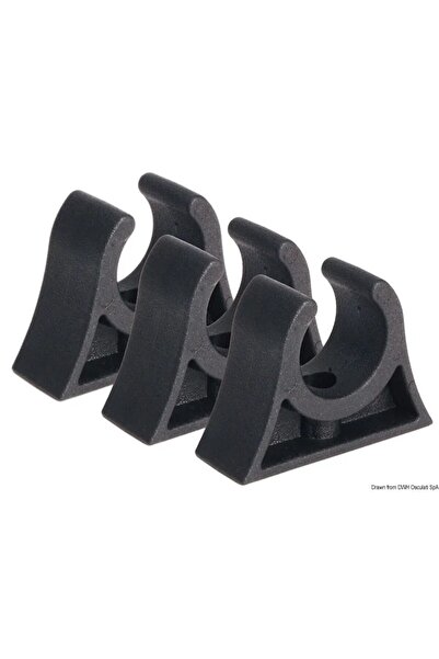 OSCULATI Cleme cu arc, negre, diametru 25/26 mm, fabricate din Santoprene, stabilizate UV