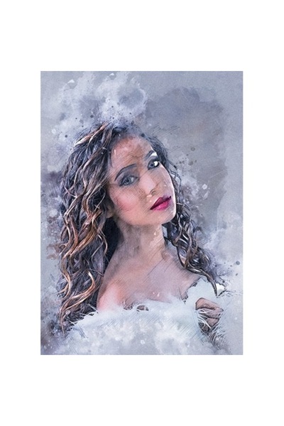 GRELYS PRINT Tablou Canvas, Young girl, 50 x 70 cm, Rama lemn, Multicolor