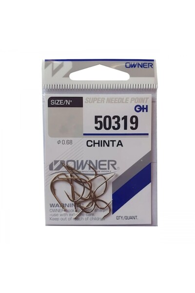Mimteam Owner Hooks 50319 CHINTA, Paleta, No. 6, Bronze, 12 Pieces