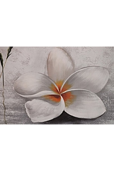 GRELYS PRINT Tablou Canvas, Orhidee alba, Rama lemn, Multicolor