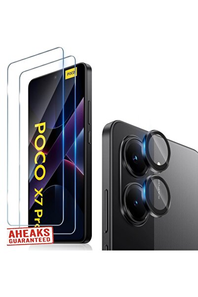 aheaks Xiaomi Poco X7 Pro 5G Ekran Koruyucu Nano Cam 0,33 mm 9H Sertlik ve Ul...