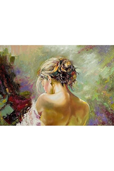 GRELYS PRINT Tablou Canvas, Pictura, Femeie, Culori, 70 x 50 cm, Multicolor