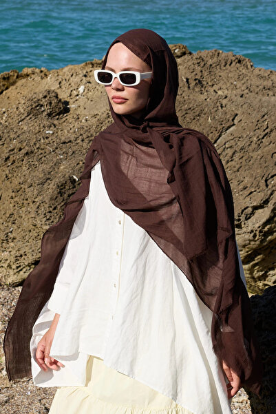 AMİNENESİL Modakaşmir Aya Şal Kakao Renk