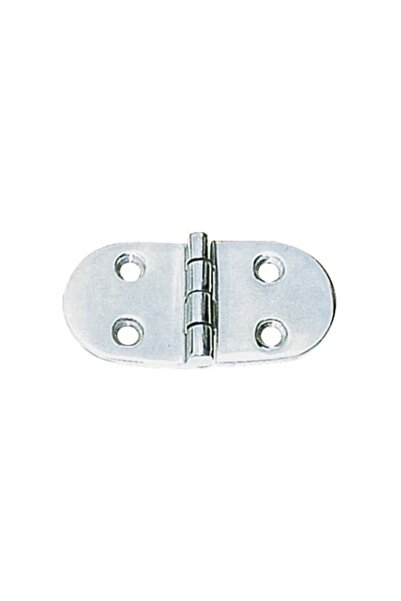 GFN Stainless Steel Hinge 75mm (AISI 316) - 75x40mm, Hole Ø5mm, Pin Ø7mm, Thi...