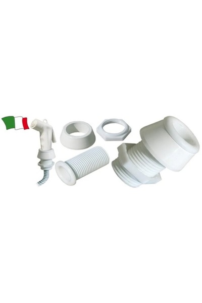 GFN Shower Pipe Support, White PVC, Internal Diameter 23 mm, External Diameter 46 mm, Length 62 mm
