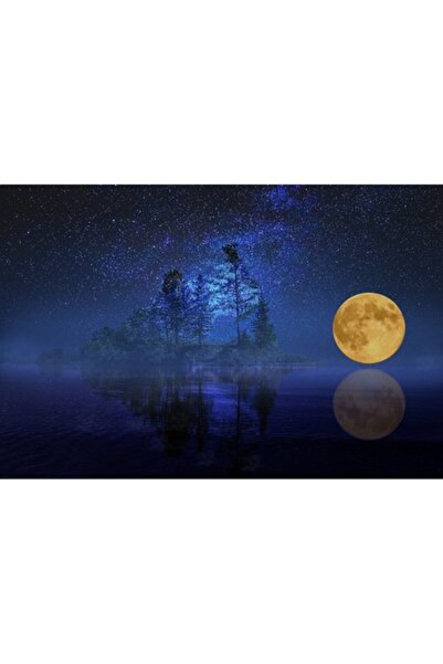 GRELYS PRINT Pictură pe pânză, Ploaie de stele, 90 x 60 cm, Ramă din lemn, Mu...