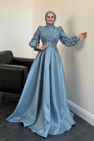 Şulemoda Giyim Βραδινό φόρεμα Princess Τυρκουάζ