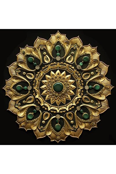 GRELYS PRINT Tablou pânză Mandala auriu 20, Zen, Yin Yang, pentru dormitor și...