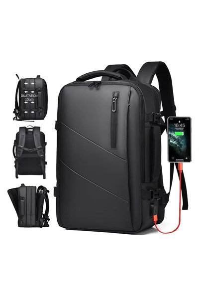 OEM Rucsac Calatorie Avion, EVES®, Acceptat Ryanair & Blue Air, Laptop Business pana la 18 "4", Negru