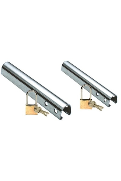 GFN Dispozitiv antifurt din oțel inoxidabil pentru motoare outboard, 280 mm x 45 mm cu lacăt cu inel lung