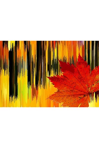 GRELYS PRINT Tablou Canvas, Toamna, Frunza rugienie, 80 x 50 cm, Rama lemn, M...