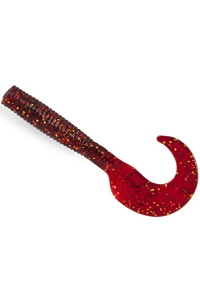 EnergoTeam L&K Grub Hunter Soft Lure, Red, 5.5-8 cm, 5-8 pcs/pack