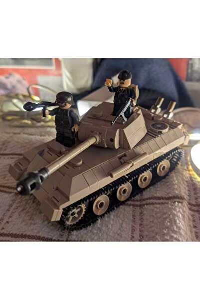 VeliumCraft Panther Tank Building Kit, Veliumcraft, 19x9x7.5 cm, 475 Pieces, 2 Soldiers Included