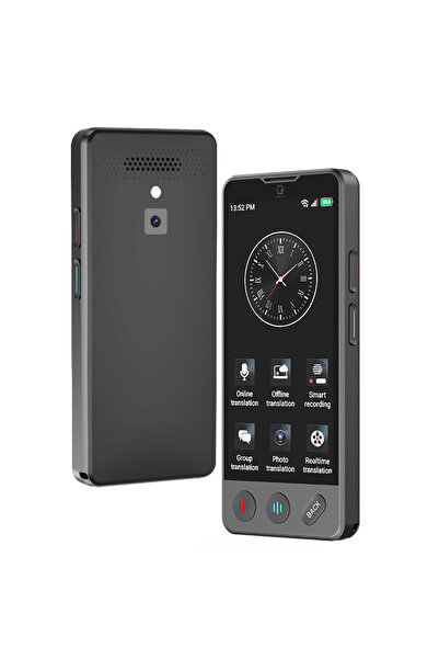 FAMIFY Traducător inteligent, 139 de limbi, voce în timp real, traducere în grup pentru până la 500 de persoane, WiFi/Date, negru