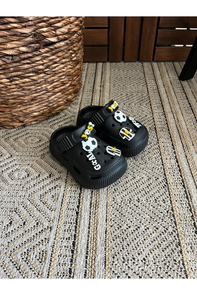 İpek Girls Boys Cross Jibbitz Fancy Gift Closed Front Garden Pool Daily Sandals Slippers