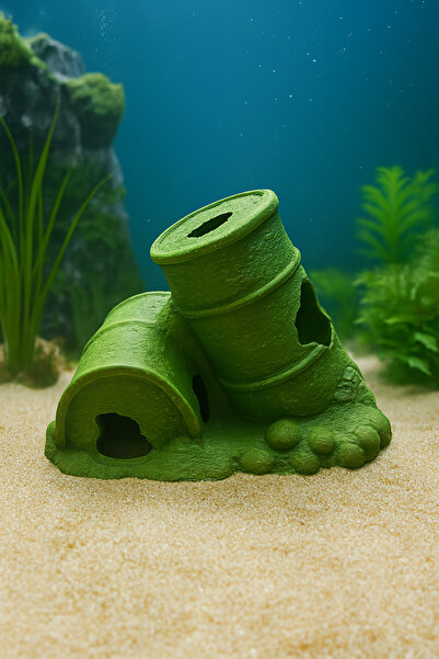 MD×JOA Akvaryum Dekoru ※ Tehlikeli Atık Varili Dekoru ※ Mini Akvaryum ve Büyü...