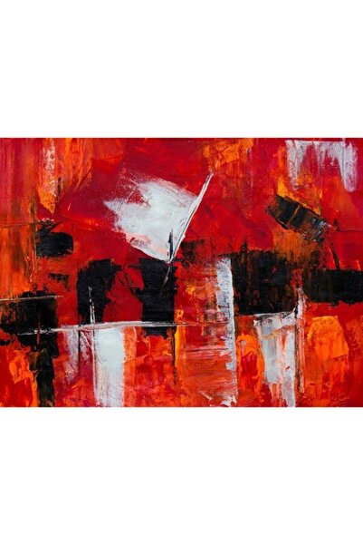 GRELYS PRINT Pictură pe pânză, Abstract 56, 70 x 50 cm, Ramă din lemn, Multic...