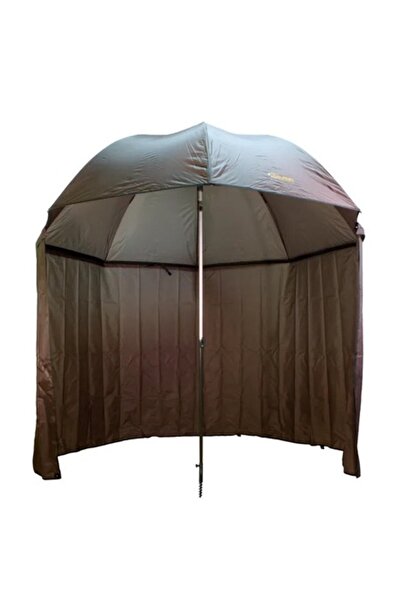 DELPHİN Umbrelă pentru soare și ploaie verde cu perete lateral, diametru 250 cm